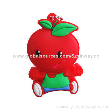 Animal Rubber Cartoon USB Flash Drive, 4GB Capacity, CE, RoHS, FCC Marks